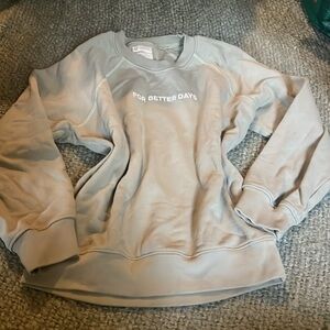 Green Sweatshirt with Slogan